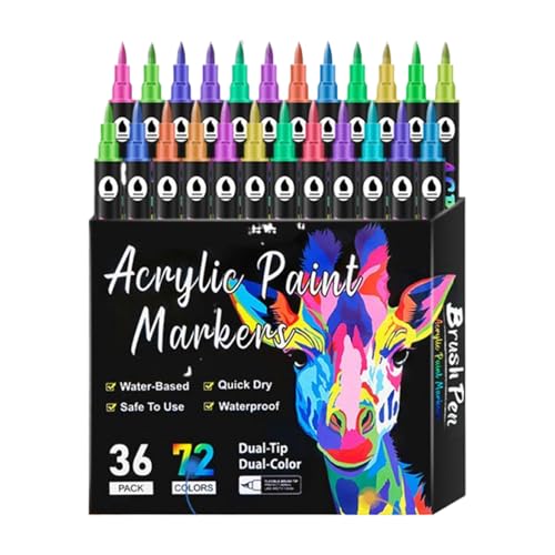 Générique Acrylfarbenmarker, Doppel-Tip Rock Painting Pen Set, 15 x 1 cm, farbecht, permanent, Drawing Tools, Quick-Dry Art Marker, ideal für Papier, Glas, Holz, Leinwand, Keramik Générique Acrylfarbenmarker, Doppel-Tip Rock Painting Pen Set, 15 x 1 cm, farbecht, permanent, Drawing Tools, Quick-Dry Art Marker, ideal für Papier, Glas, Holz, Leinwand, Keramik von Générique