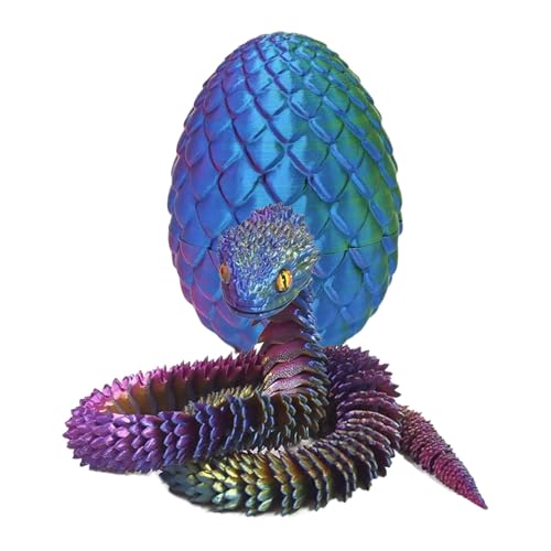 Générique Bedrucktes Snake Egg, niedliches Tier-Egg, Snake mit Eiern, bedruckt, Tier-Egg, Fidget Snake Egg, Tischdekoration, bedruckte Schnake, Tier-Fidget Egg von Générique