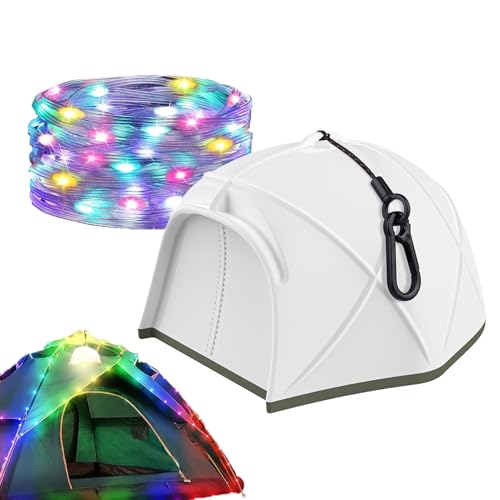 Générique Camping String Lights – Dekorativ, wiederaufladbar, LED String Light | Dekoratives String Licht mit 6 Leuchtmodi für Camping Yard Hiking von Générique