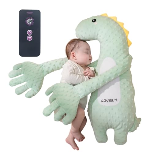 Générique Electric Plush Soothing Hand, verstellbare Patting Sleep Soother, ferngesteuertes Tier, Komfortable Bedtime Company für Baby Jungen & Mädchen, 63 x 25 cm, Pink und Grün von Générique