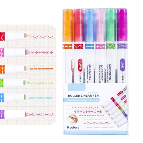 Générique Farbige Stifte, Doppel-Tip Planer Pens mit mehreren Farben, multifunktionales Scrapbook Supplies, ästhetische Marker für Schreiben, Journaling, Notizen, Zeichnen, Tip Pens von Générique