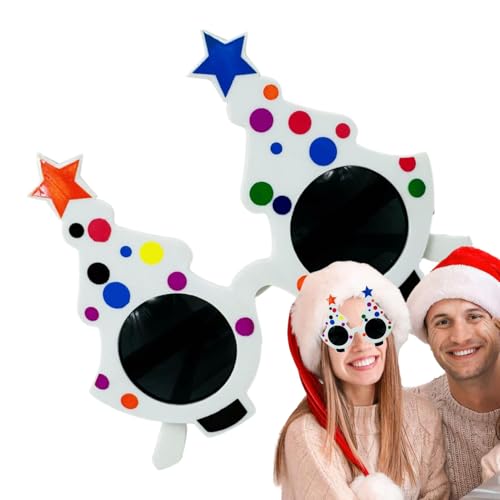 Générique Festival Christmas Sunglasses | Holiday Cosplay Glasses for Kids | Christmas Eyeglasses | Fun Photo Booth Props for Holiday Parties and Festliche Feiern mit 5,91 x 4,72 Zoll von Générique