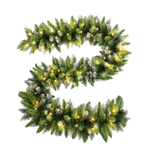 Générique Garland with Lights, Pine-Garland, Christmas Garland, Artificial Christmas Garland, batteriebetriebene Garland, Greenery Garland, Christmas Lights Garland, für Gärten, Porch von Générique