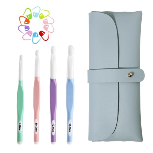 Générique Häkelnadel-Set, Smooth Knitting Needles, Ergonomic Hook Kit, Häkelnadel-Set, Häkelnadeln, Häkelnadeln, Häkelnadeln, Häkelnadeln, Organizer von Générique