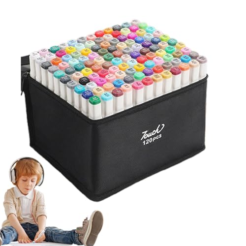 Générique Marker-Set, Kunstmarker, feine Punkt- und Pinselspitzen, Easter Basket Stuffers für Kinder, Teenager, 16 cm, leicht, perfekt für kreative Projekte von Générique