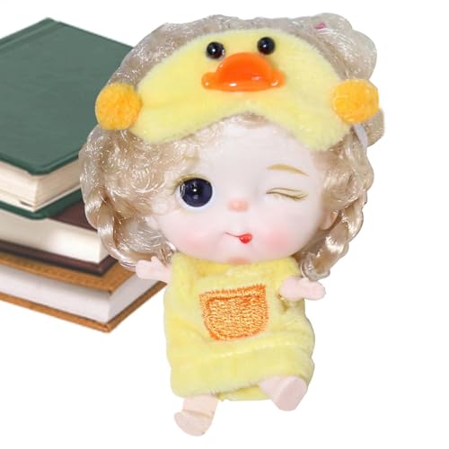 Générique Niedliche Puppen für kleine Puppen mit Kleidung – Reborn Small Cartoon Reborn Doll – lustiges Design der tragbaren Spielzeuge werden mit Blinder für die von Générique