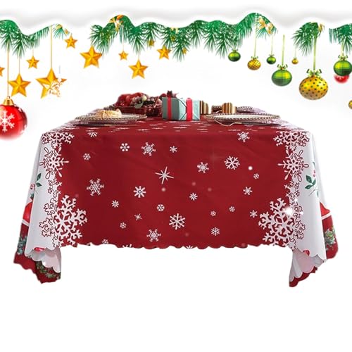 Générique Pattern Christmas Tischdecke rechteckig | Wasserfeste Tischdecke für den Innen- und Außenbereich | Weihnachten Dining Tisch für Zuhause, Cafes & Restaurants | Feiertagstischdekoration von Générique