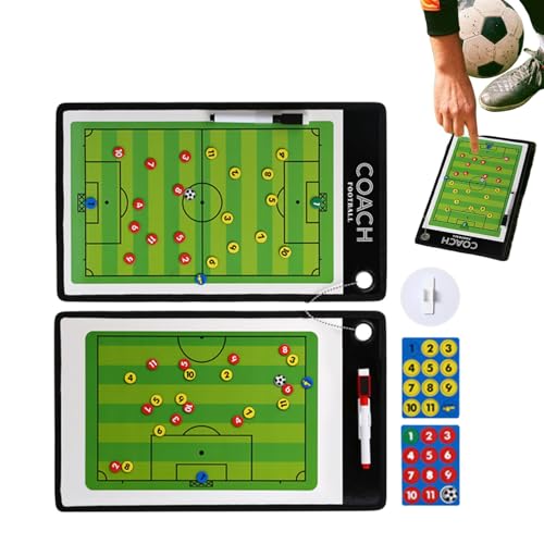 Générique Soccer Coaching Board, tragbares Fußballclipboard-Set, Marker Pen und Holder inklusive, magnetische Teile für Taktik, Sportwerkzeug (14,96 x 9,06 Zoll) für Coaches, Teams von Générique