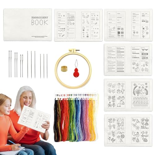 Générique Stickerei-Sets für Erwachsene – Handstickerei-Set und Bücher, interaktives Handbuch zum Erlernen der kreativen Hobbys, wiederverwendbar zu Hause Générique Stickerei-Sets für Erwachsene – Handstickerei-Set und Bücher, interaktives Handbuch zum Erlernen der kreativen Hobbys, wiederverwendbar zu Hause von Générique