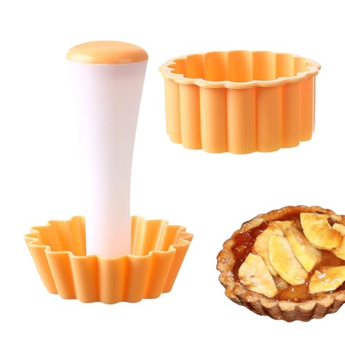 Générique Tart Tamper Set, Pie Pastry Dough Tamper, Non-Stick Baking Tool, Food Tamper, Wiederverwendbares Pastry Tool, Cake Baking Tool, Egg Tart Making Tools, Langlebiges Stempelset, von Générique