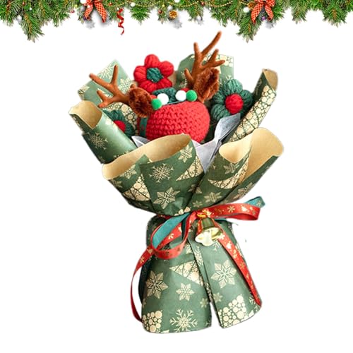 Générique Weihnachts-Häkelblumen, handgefertigt, Holiday, Blumenstrauß, dekorativ, Haken, Blumenstrauß, Hochzeit, Haken, Blumen, festliches Blumenarrangement von Générique