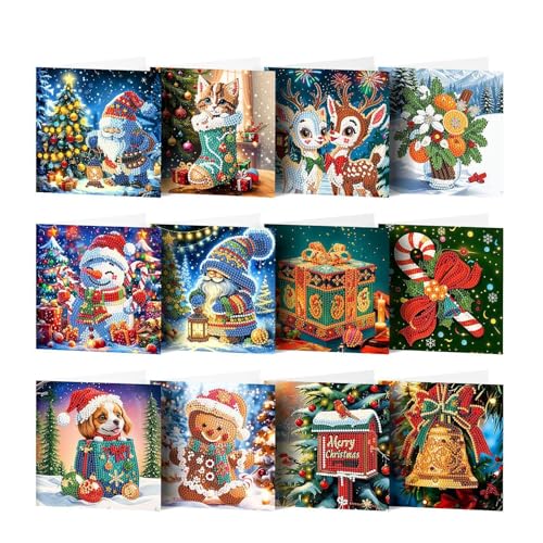 Générique Weihnachtsgrußkarte, Weihnachtskarten bemalen | Handgefertigte Weihnachtsgrußkarten, Urlaubspostkarte, Rundkunst, Blanko Weihnachtskarten-Sets für Geburtstag und Weihnachten Générique Weihnachtsgrußkarte, Weihnachtskarten bemalen | Handgefertigte Weihnachtsgrußkarten, Urlaubspostkarte, Rundkunst, Blanko Weihnachtskarten-Sets für Geburtstag und Weihnachten von Générique