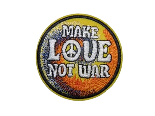 Gestickter Aufnäher zum Aufbügeln "Make Love Not War" von Générique