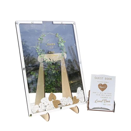 Guest Book Frame, Personalized Wedding Decor, Wedding Keepsake, Rustic Guest Book, Elegant Guest Book, Wedding Heart Guest Book Drop Box, Drop Wedding Frame for Parties Wedding Ceremony Sign, von Générique