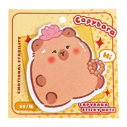 Haftnotizen, Haftnotizen – Capibara Haftnotiz Rappers Rapid – Art Notes of 30 Fhets Model, Funny Stationery Articles of Carpincho de Carpincho de Carpincho von Générique