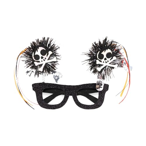 Halloween-Brille, Halloween-Brillenkostüm, Anziehbrille, bunte gestreifte Pompon-Brille, Halloween-Maskerade-Kostüm, lustiges Halloween-Thema, Kugelbrille von Générique