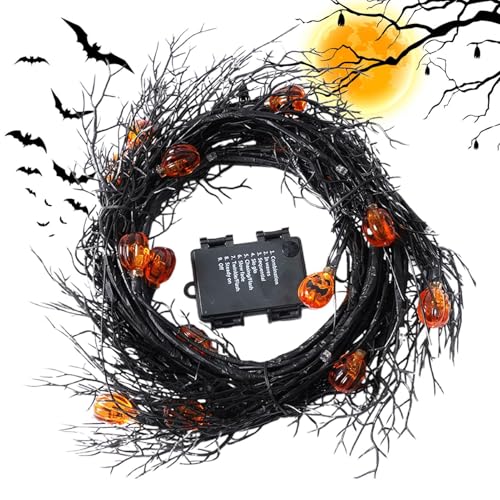 Halloween Light Garland | Fall Pumpkin String Lights with Illuminating Features | Vielseitiges Light-Up Decor für Trees, Wände und Türen | Ideal für festliche Feiern von Générique