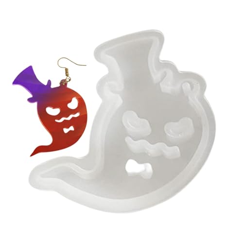 Harz Ohrringe Formen, Halloween Ohrringe Harzformen | Pumpkin Ghost Bat Ohrring Epoxidharz Schmuck Form | Silikonformen für Halloween, Schnallen d von Générique