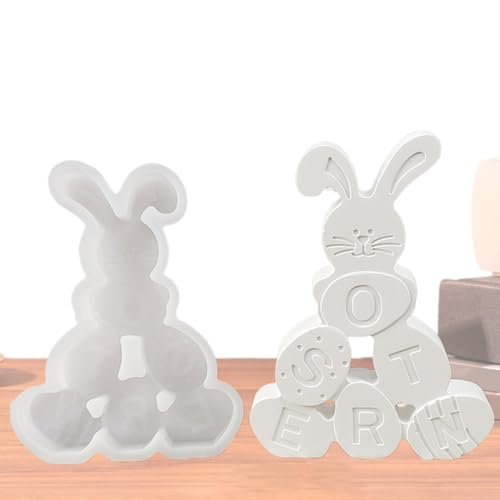 Hasenformen Silikonformen, Osterhasen Formen, Seifenform, Kaninchen Fondant Form Ostern Bunny Chocolate Candy Silikonformen für Kuchendekoration von Générique