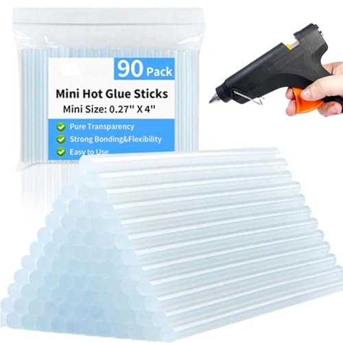 Heißklebestifte – Mini-Format für Heißklebepistole, 90 Stück, transparent, zum Kleben von Holz, Metall, Versiegelung, Reparatur, Dekoration, Kunstprojekte, Schulen, Erwachsene Heißklebestifte – Mini-Format für Heißklebepistole, 90 Stück, transparent, zum Kleben von Holz, Metall, Versiegelung, Reparatur, Dekoration, Kunstprojekte, Schulen, Erwachsene von Générique