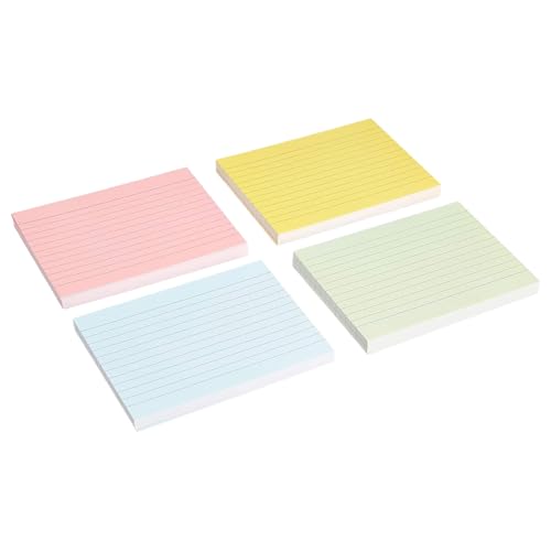 Index Cards, 4 x linierte Notizkarten, vibrierende Farben, tragbar, Ruled, Papier, für Teaching Prüfung, Vorbereitung Filing Crafting Journaling Planning Brainstorming Index Cards, 4 x linierte Notizkarten, vibrierende Farben, tragbar, Ruled, Papier, für Teaching Prüfung, Vorbereitung Filing Crafting Journaling Planning Brainstorming von Générique