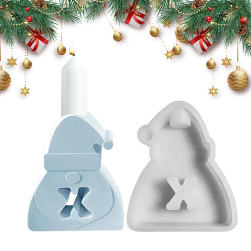 Kreative Silikonform Weihnachtsmann Silikonform Weihnachtsmann Silikonform Antihaft-Harz-Kerzenform Wiederverwendbarer Kerzenhalter mit Buchstaben für Seife u von Générique