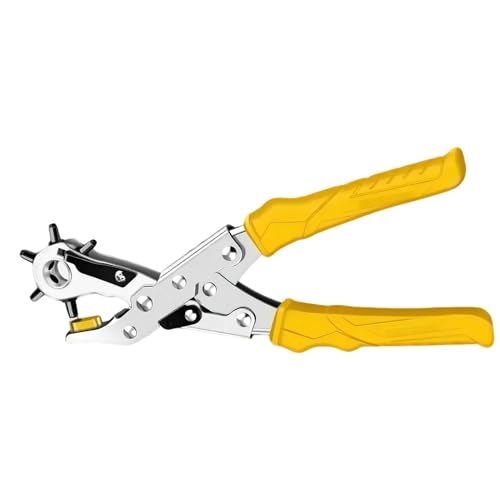 Lederlochpuncher, Heavy Duty Belt Punch, Rotary Hole Puncher, Labor-Saving Heavy Duty Belt Punch Pliers with Multi-Hole Leather Punch Tool for Leather, Belts, Watch Bands, and more von Générique