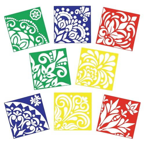 Leinwand-Schablonen zum Malen, wiederverwendbare Blumenschablonen, Wanddekorationsschablonen, Leinwand-Schablonen, dekorative Malvorlagen, Bastelschablonen-Set, Vorlagen-Set von Générique