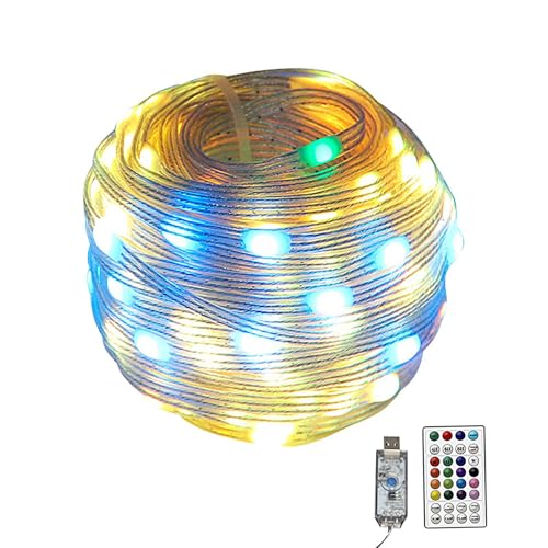 Lichterketten für den Innenbereich, LED-Lichterketten, bunte Fernbedienung, 100 LEDs, flexible Lichterketten, 32,8 m, wasserdicht IP65 für Veranstaltungen, von Générique