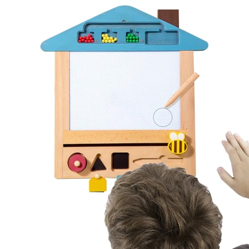 Magnetische Zeichenkarte, magnetisches Zeichenbrett für die – Lernstempel aus Holz, löschbar, zum Schreiben von Doodle Pad Toddler Toys für Mädchen über 3 Jahre Magnetische Zeichenkarte, magnetisches Zeichenbrett für die – Lernstempel aus Holz, löschbar, zum Schreiben von Doodle Pad Toddler Toys für Mädchen über 3 Jahre von Générique