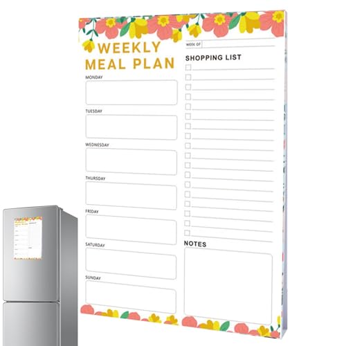 Meal Planner für Fridge, Kitchen Fridge Magnetplaner, magnetischer Mealplaner, Wochenplaner, Notizblock, starker Magnet-Mealplaner, Tear-Off Meal Planer, Wochenplaner von Générique