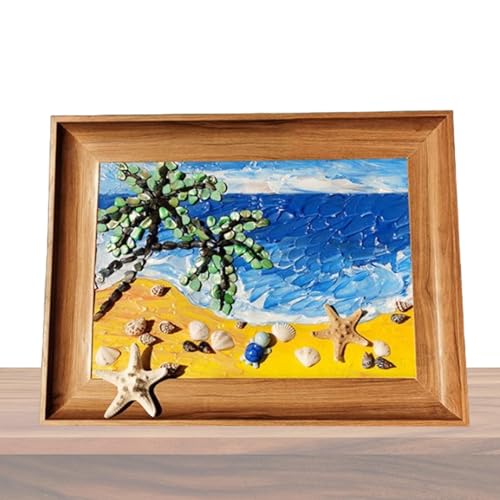 Meeresglas-Kunst-Kit, Meeresglas-Kunst-Kits für Erwachsene, Strandkunst, Wanddekoration, Kunst- und Bastelset, Meeresglas- , handgefertigter Bilderrahmen, Wandkunst von Générique