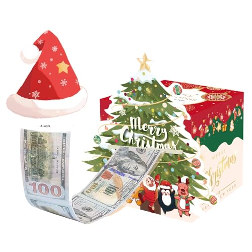 Money Pull Bags, Christmas Money Box, Holiday Money Pullout Decors, Cash Pull Bags, Money Box Festive, Christmas Money Bag Holder, Cash Holder with Pull Card, Cash Box Holiday Decoration von Générique