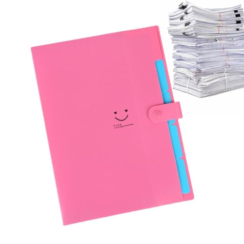 Ordner Ordner Organizer Ordner erweiterbar | A4 geteilte Dokumententasche erweiterbar und wasserdicht | erweiterbare geteilte Ordner mit 5 Taschen und 4 Registerkarten für Papier, Material, Dokumente, von Générique