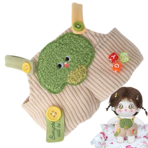 Plush Doll Overalls, Stuffed Figures Pants, Vegetable Dress Up Doll Clothes, Cute Stuffed Doll Outfits, abnehmbare Puppen-Kleidung, 15 cm Puppenüberzüge, 20 cm dicke Puppenkleidung, stuffed Toy von Générique