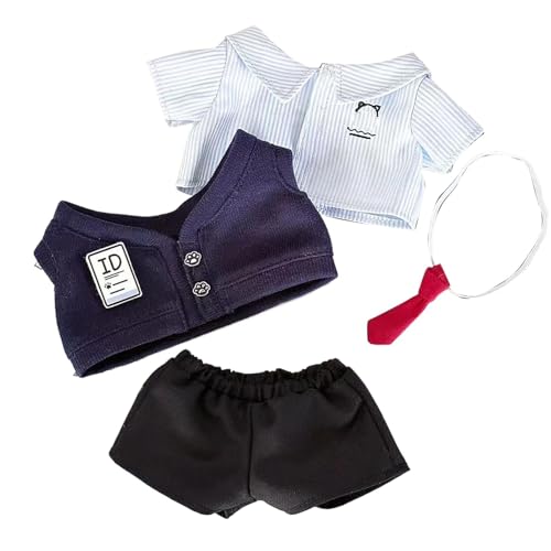 Puppen-Kleidungs-Set, Schulpuppen-Outfit, Ersatzpuppen-Zubehör, weiche Puppen-Kleidung, süße Puppen-Kleidung, Hose, Kleid, Zubehör, 7,87 Zoll Puppen, Kleidung für Puppen, Ersatz Do von Générique