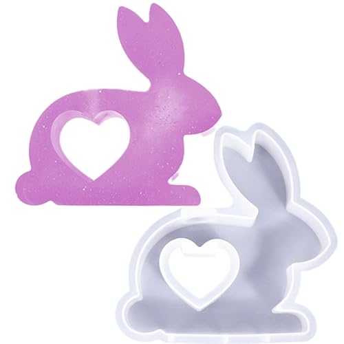 Rabbit Candle Mold, Silikon, handgefertigt, Hasenform, Seifenform, Plaster Herstellung, Epoxidharz-Gussformen, Easter Rabbit Mold für Bastelarbeiten von Générique