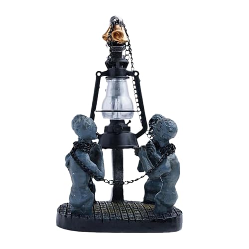 Schädel Statue Lampe | Gartenschädel Licht | Gruselige LED Schreibtischlampe | Halloween Geist Lampe, Home Decoration, Harz Schädel Licht für Schlafzimmer, Küche, ja von Générique