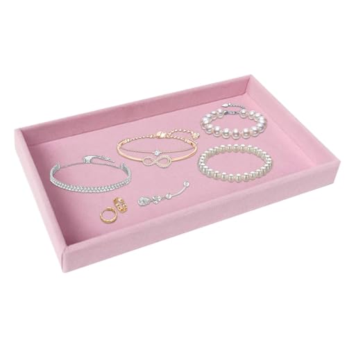 Schmuckaufbewahrung, Schmuckschatulle, Aufbewahrung für Armbänder, Schmuckaufbewahrung für Anklets, Samt-Schmuckorganizer, Ring und Gemstone Tray, Brooch Display Tray, Kettenaufbewahrungsbox für von Générique