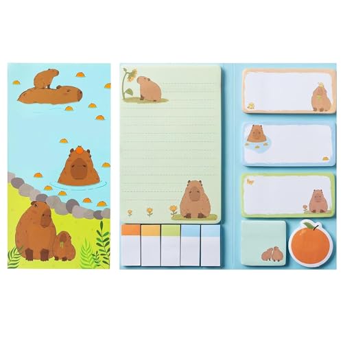 Sticky Notes Kids, Cartoon Adhesive Notizzettel, Sticky Markers, Kids Cartoon Note Pads for School, Wiederverwendbare Daily Reminders Sticky Notes for Textbooks, Diaries, Schreibtisch und Kühlschrank von Générique