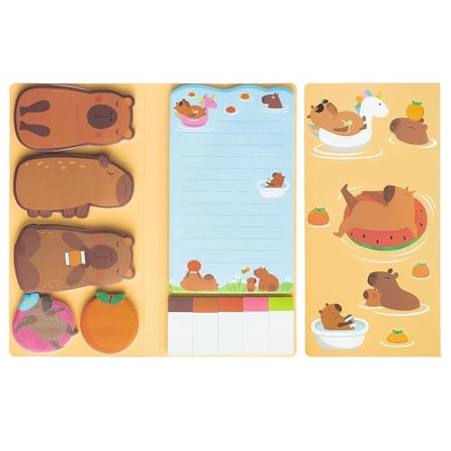 Sticky Notes Kids, Cartoon Adhesive Notizzettel, Sticky Markers, Kids Cartoon Note Pads for School, Wiederverwendbare Daily Reminders Sticky Notes for Textbooks, Diaries, Schreibtisch und Kühlschrank von Générique