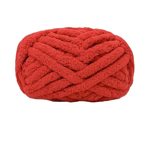 Générique Strickgarn, grob, Chunky, für Decken, Handstricken, super weich, Big Jumbo-Garn, dicke Wolle, Polyesterfaser, 2 cm, 230 g, 25.6 m, Rot von Générique