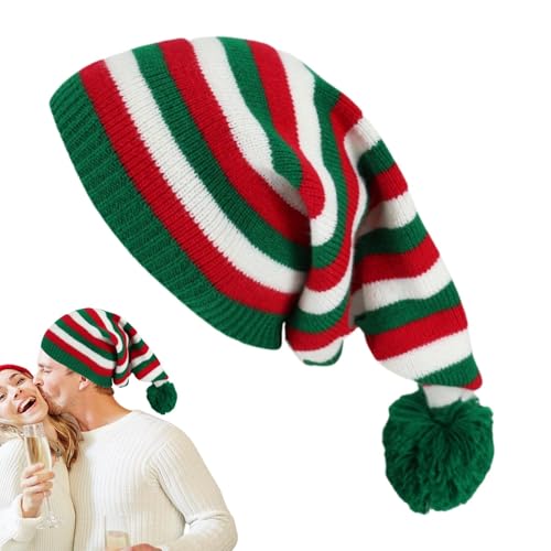 Strickmütze Weihnachtsmannmütze, Weihnachtsmannmütze, elastische Wintermütze, festliche Mütze, Weihnachtsmannmütze, Unisex für Heiligabend, Versammlungen, täglichen Gebrauch von Générique