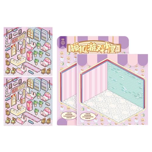 Szenenaufkleber, Aufkleberszenen, Abziehbilder für Haus, Cartoon, für und Mädchen, erstellen Sie Ihre eigenen Scrapbooking-Aufkleber, Set von bis von Générique