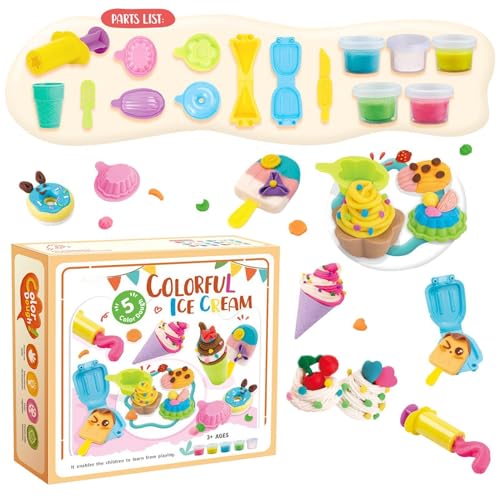 Teig Spiel Set, Bunte Teigspielzeuge für | Play Modellierwerkzeug Set Lebensmittel Modellierwerkzeug - Ton und Modellierwerkzeug Set, Ton und Kunstteig Modelliermasse, Modelliermasse Set für von Générique