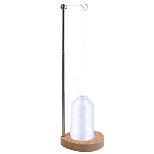 Verstellbarer Garnhalter, Thread Holder mit verstellbarer Höhe, 15,9 - 39,5 cm, Holzbasis zum Quilten und Sticken, perfekter Organizer für Näh- und Bastelbedarf von Générique