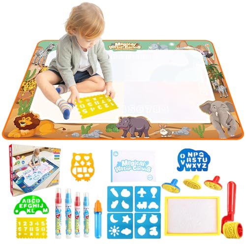 Wassermalmatte, Wassermalmatte, Zeichenmatte, Spielzeug, 150 x 90 cm – Zeichenbrett für Kleinkinder, Zeichenmatte, Wassermalmatte, kein Chaos, lehrreich, wiederverwendbar von Générique