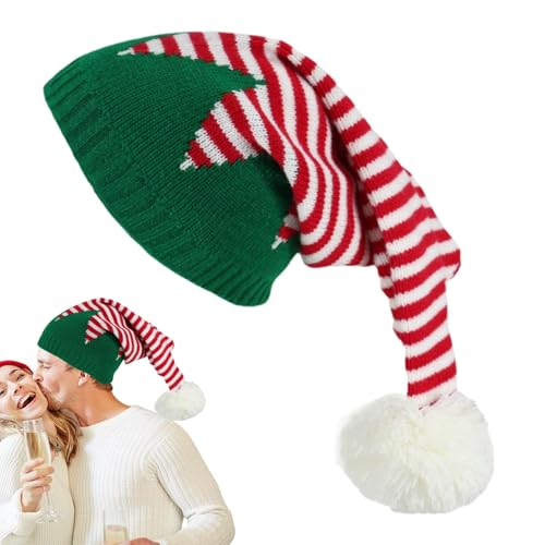 Weihnachtsstrickmütze, süße Mütze - Winterelastische Strickmütze | Festliche Mütze, Weihnachtsmannmütze Unisex für Heiligabend, Versammlungen, Alltag von Générique