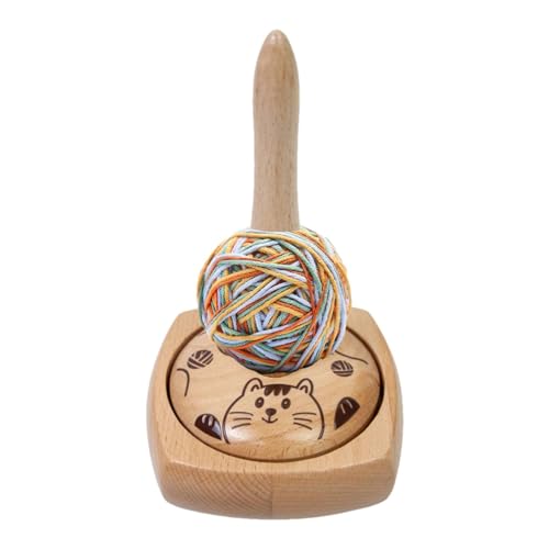 Wooden Yarn Holder Dispenser aus , Garnhalter, Garnhalter, Garnhalter, tragbar, zum Häkeln, Garnhalter, Garn-Organizer für Knitting, Handwerk und Projekte von Générique