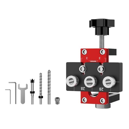 Woodworking Doweling Jig, Doweling Jig Kit, Punch Locator Tool, Precise Hole Drilling, Professional Woodworking Doweling Jig Kit for Precise Hole Drilling and Dowel Alignment von Générique